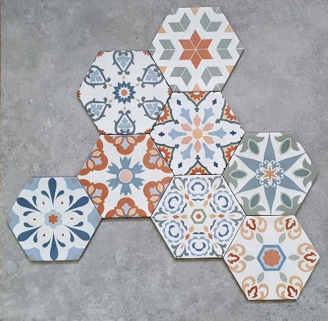 hexagonal tiles bathroom Australia